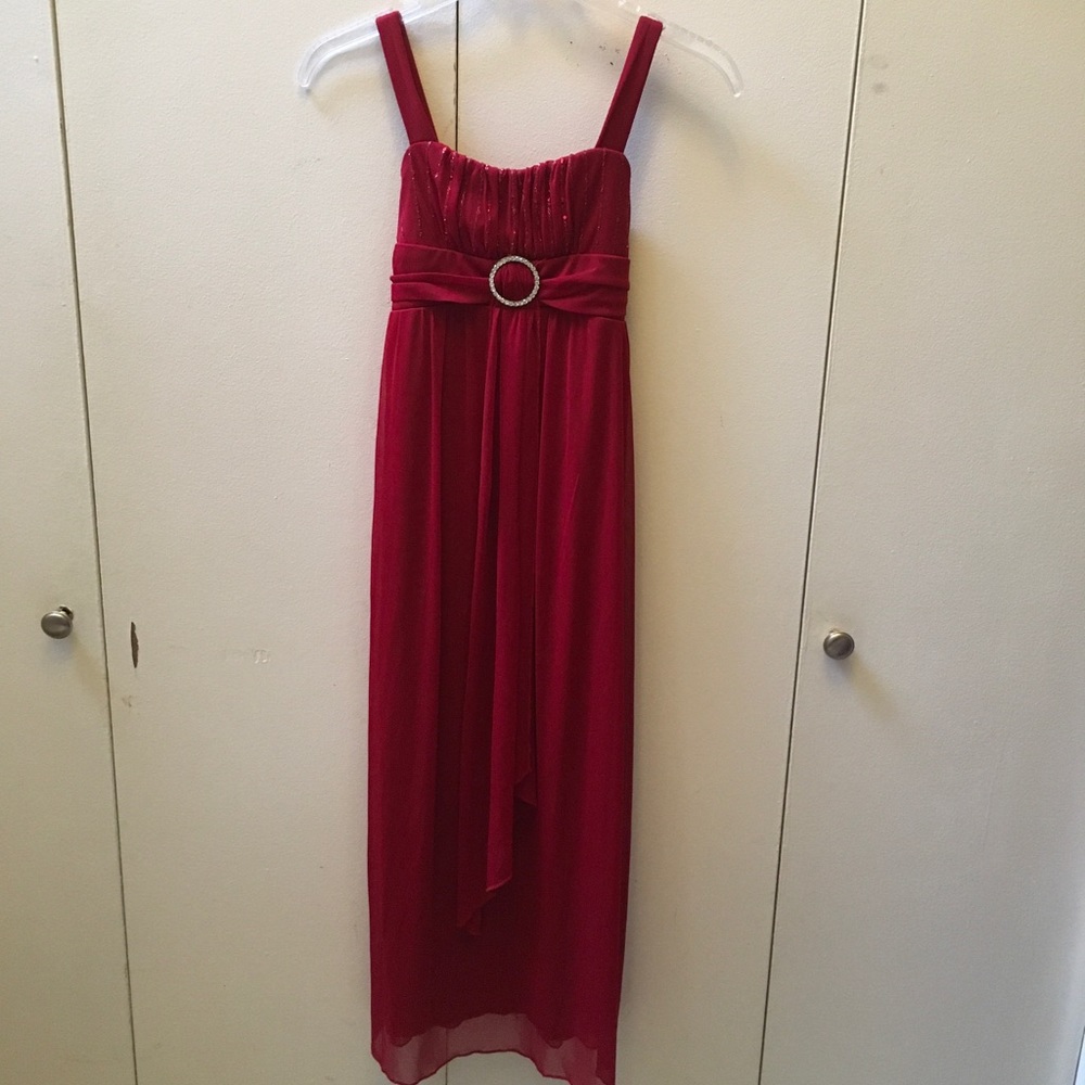 Long Red Holiday Dress (Girls’ M/8-10)